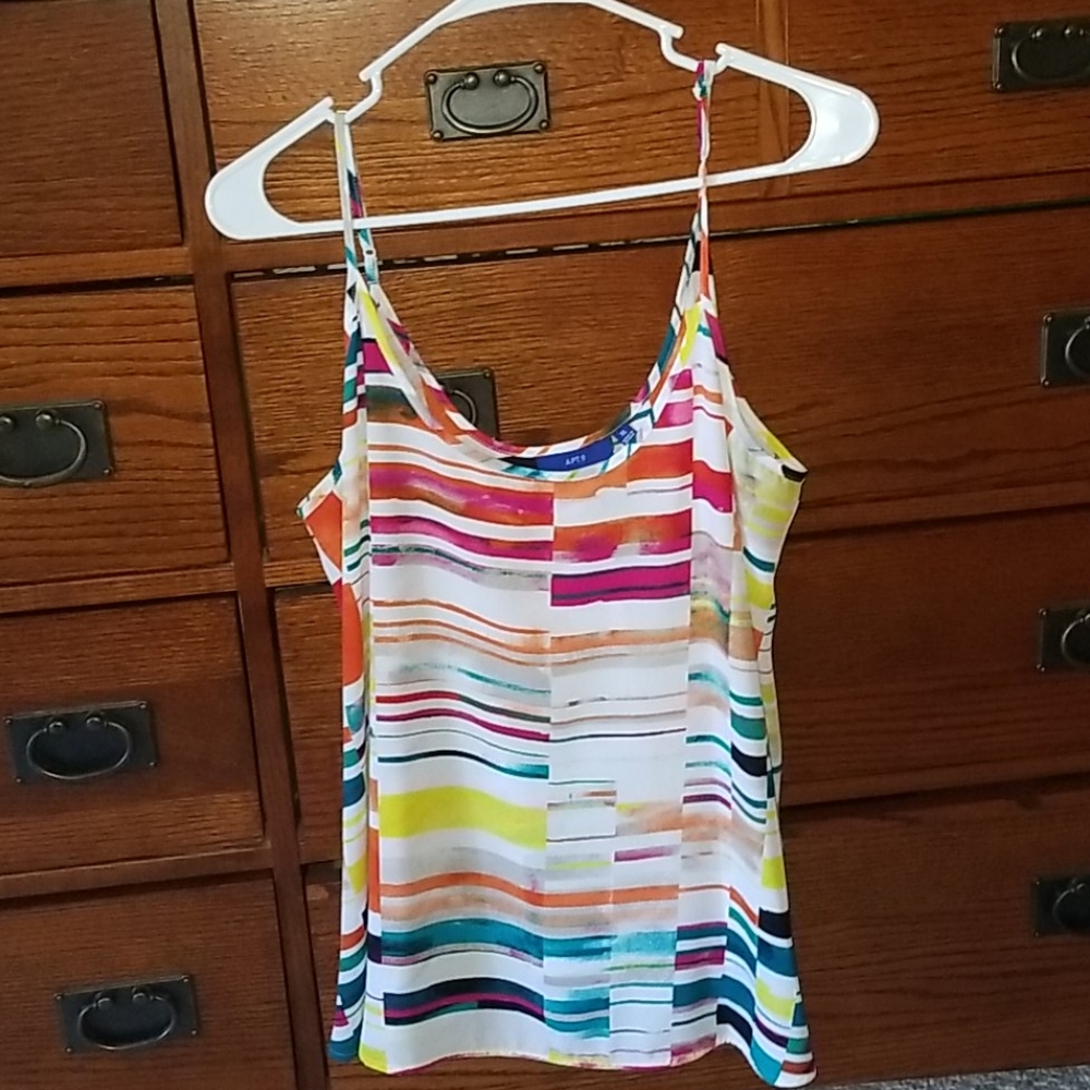 Woman strappy/adjustable multi color dressy tank